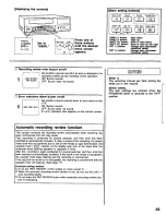 Предварительный просмотр 49 страницы Panasonic AG6540P - TIME LAPSE RECORDER Operating Instructions Manual