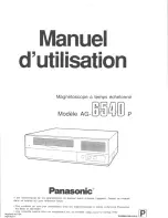 Предварительный просмотр 83 страницы Panasonic AG6540P - TIME LAPSE RECORDER Operating Instructions Manual