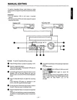 Предварительный просмотр 27 страницы Panasonic AGA96 - VCR ACC Operating Instructions Manual