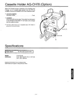 Preview for 11 page of Panasonic AGCL78P - CASSETTE AUTO CHANGER Operating Instructions Manual