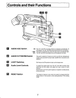 Preview for 7 page of Panasonic AGDP800 - CAMERA/RECORDER3CCD Operating Instructions Manual