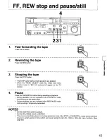 Preview for 15 page of Panasonic AGDS840 - SVHS VIDEO PLAYER Operating Instructions Manual