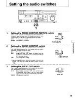 Preview for 19 page of Panasonic AGDS840 - SVHS VIDEO PLAYER Operating Instructions Manual