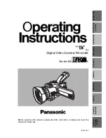 Panasonic AGDVC30 - 3 CCD DV CAMCORDER Operating Instructions Manual preview