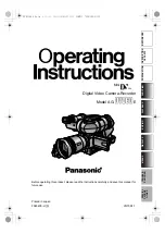 Panasonic AGDVC60 - DIGITAL VIDEO CAMCORDER Operating Instructions Manual preview