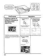 Preview for 12 page of Panasonic AGEP50 - COLOR VIDEO PRINTER Operating Instructions Manual