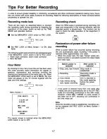 Предварительный просмотр 17 страницы Panasonic AGRT600 - TIME LAPSE VCR Operating Instructions Manual