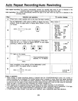 Предварительный просмотр 23 страницы Panasonic AGRT600 - TIME LAPSE VCR Operating Instructions Manual