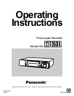 Panasonic AGRT650P - TIME LAPSE VTR Operating Instructions Manual предпросмотр