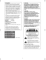 Preview for 4 page of Panasonic AGVP300 - VCR/DVD COMBO Operating Instructions Manual