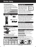 Preview for 4 page of Panasonic AGVP310 - DVD/VCR DECK Operating Instructions Manual
