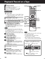 Preview for 20 page of Panasonic AGVP310 - DVD/VCR DECK Operating Instructions Manual