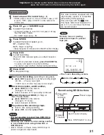 Preview for 21 page of Panasonic AGVP310 - DVD/VCR DECK Operating Instructions Manual