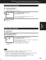 Preview for 27 page of Panasonic AGVP310 - DVD/VCR DECK Operating Instructions Manual