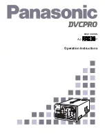 Preview for 1 page of Panasonic AJ-BS900 Operation Instructions Manual