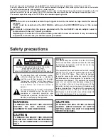 Preview for 2 page of Panasonic AJ-BS900 Operation Instructions Manual