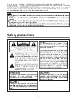 Предварительный просмотр 2 страницы Panasonic AJ-BS900 Operation Instructions Manual