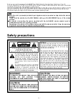 Preview for 2 page of Panasonic AJ-BS900P Operating Instructions Manual