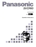 Preview for 1 page of Panasonic AJ-CA900 Operation Instructions Manual