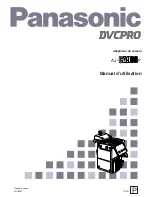 Preview for 11 page of Panasonic AJ-CA900 Operation Instructions Manual