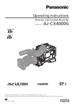 Panasonic AJ-CX4000 Operating Instructions Manual предпросмотр