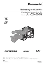 Panasonic AJ-CX4000G Operating Instructions Manual предпросмотр