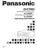 Preview for 1 page of Panasonic AJ-D440P Operating Instructions Manual