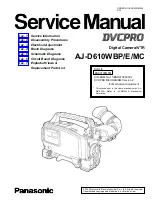 Предварительный просмотр 1 страницы Panasonic AJ-D610WBp Service Manual