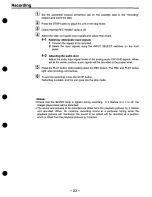 Preview for 23 page of Panasonic AJ-D650P User Manual