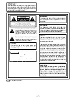 Предварительный просмотр 2 страницы Panasonic AJ-D850P Operating Instructions Manual