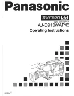 Panasonic AJ-D910 Operating Instructions Manual предпросмотр