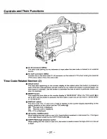 Preview for 21 page of Panasonic AJ-D910 Operating Instructions Manual