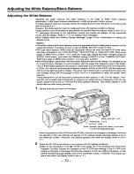 Preview for 70 page of Panasonic AJ-D910 Operating Instructions Manual