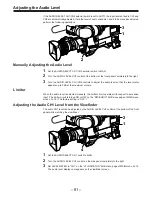 Предварительный просмотр 81 страницы Panasonic AJ-D910WAP Operating Instructions Manual