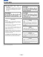 Предварительный просмотр 2 страницы Panasonic AJ-D910WB Operating Instructions Manual