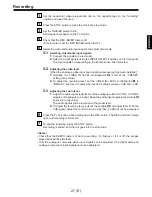 Предварительный просмотр 27 страницы Panasonic AJ-D960E Operating Instructions Manual