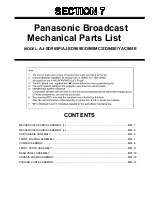 Panasonic AJ-D965MC Mechanical Parts List preview