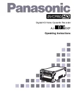 Panasonic AJ-DCP Operating Instructions Manual preview