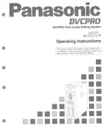 Предварительный просмотр 1 страницы Panasonic AJ-DE77P Operating Instructions Manual