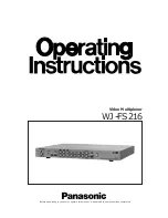 Preview for 1 page of Panasonic AJ-FX216 Operating Instructions Manual
