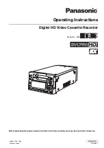 Preview for 1 page of Panasonic AJ-HD1400E Operating Instructions Manual