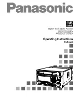 Предварительный просмотр 1 страницы Panasonic AJ-HD3700H Operating Instructions Manual