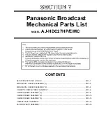 Panasonic AJ-HDC27E Parts List preview