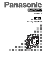 Предварительный просмотр 1 страницы Panasonic AJ-HDC27FP Operating Instructions Manual