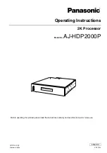 Предварительный просмотр 1 страницы Panasonic AJ-HDP2000P Operating Instructions Manual