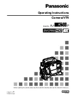 Preview for 1 page of Panasonic AJ-HDX400P Operating Instructions Manual