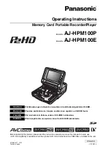 Предварительный просмотр 1 страницы Panasonic AJ-HPM100E Operating Instructions Manual