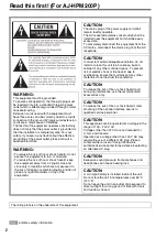 Предварительный просмотр 2 страницы Panasonic AJ-HPM200 Operating Instructions Manual