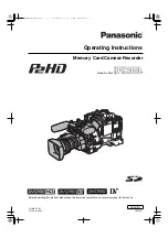 Panasonic AJ-HPX2000P Operating Instructions Manual предпросмотр