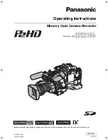 Предварительный просмотр 1 страницы Panasonic AJ-HPX2100E Operating Instructions Manual